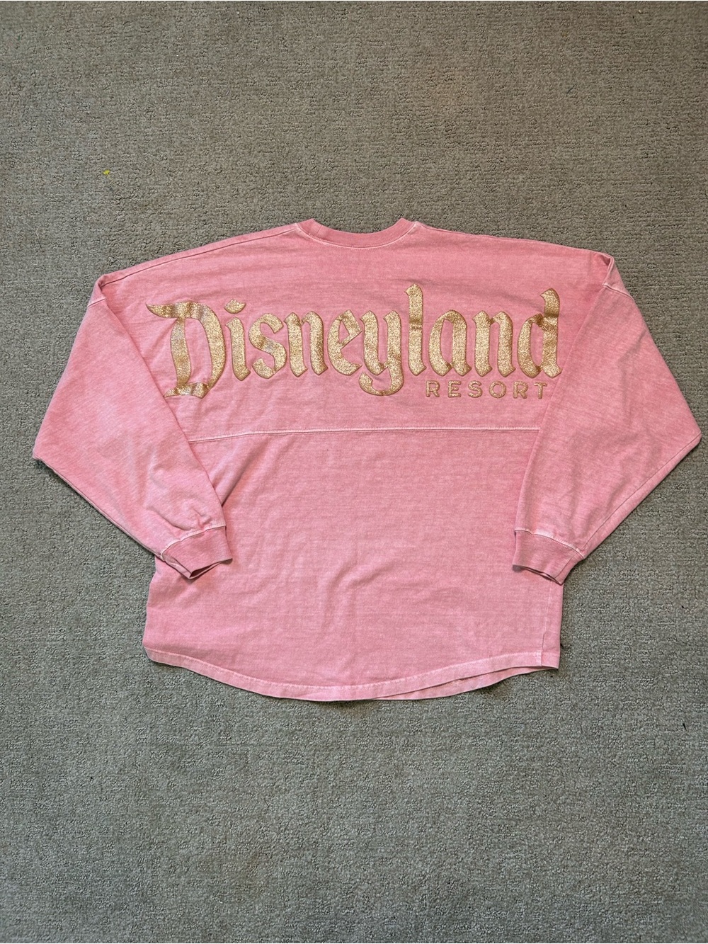 Disneyland Resort Spirit Jersey Briar Rose Womens Medium Pink Rose Gold Glitter